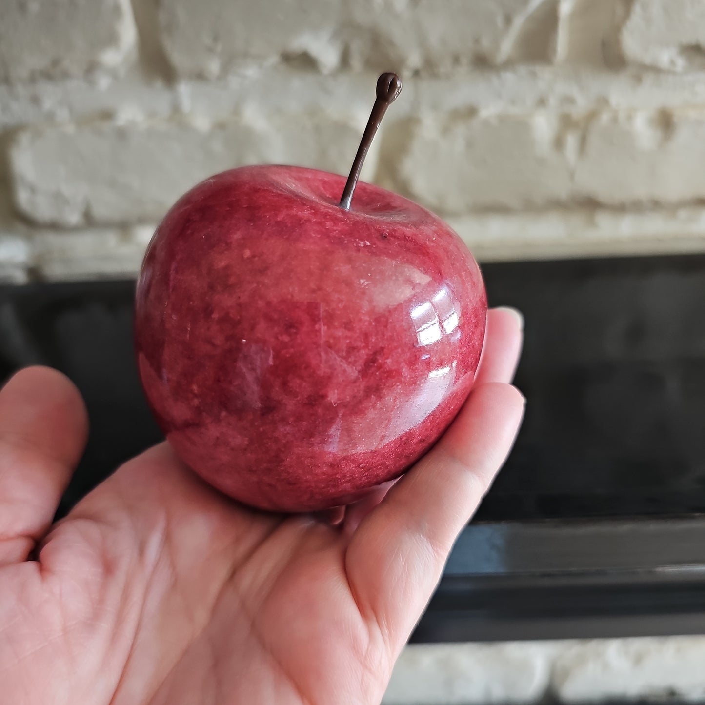 Red marble apple