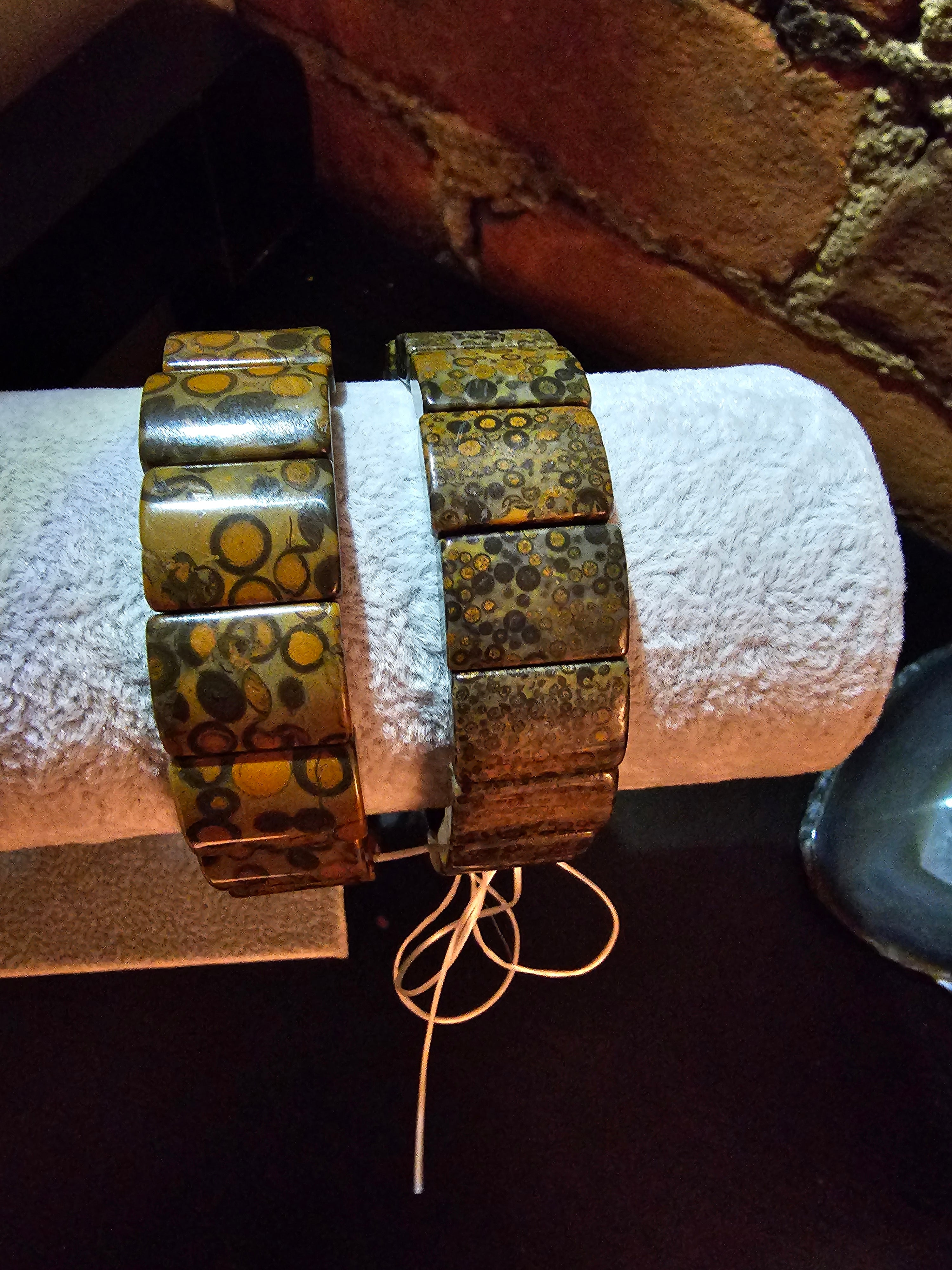 Leopard skin jasper bracelet